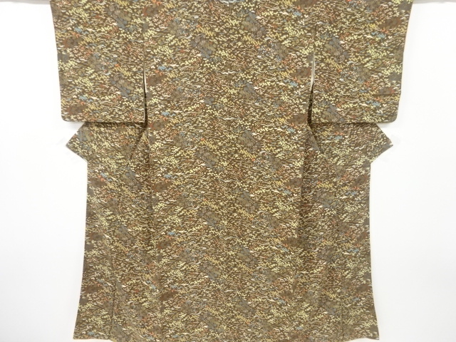 草花模様小紋着物